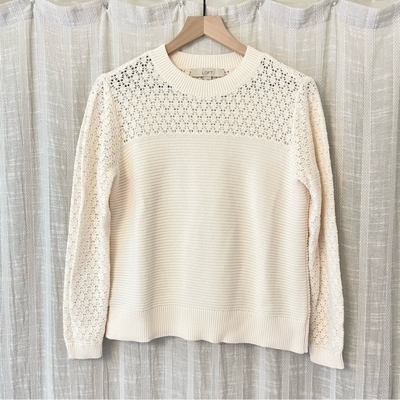 LOFT Sweaters - LOFT Cream Crew Neck Sweater